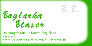 boglarka blaser business card